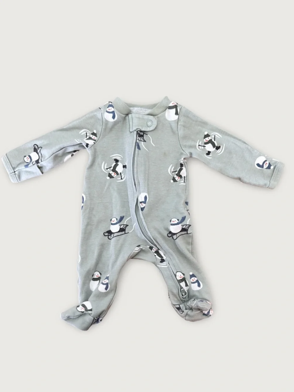 CARTERS | Santa and Snowman sleeper | Preemie - Picture 2 of 9